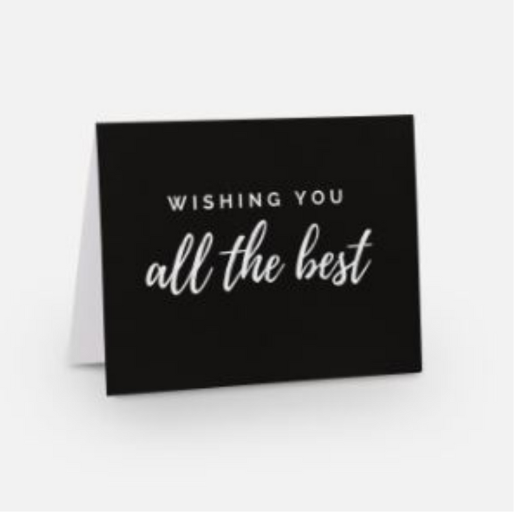 Handwritten Gift Card - "Wishing You All The Best"